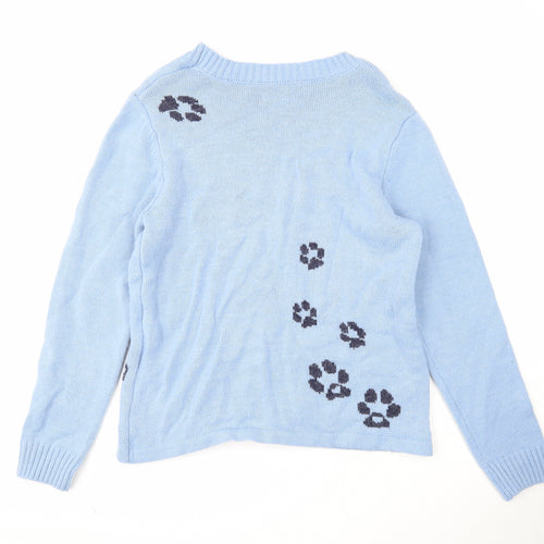 Joe Browns Womens Blue Scoop Neck Acrylic Pullover Jumper Size 14 - Cat