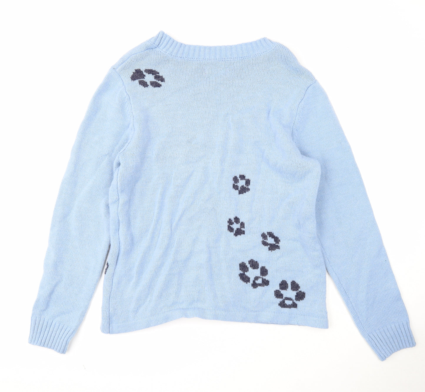 Joe Browns Womens Blue Scoop Neck Acrylic Pullover Jumper Size 14 - Cat