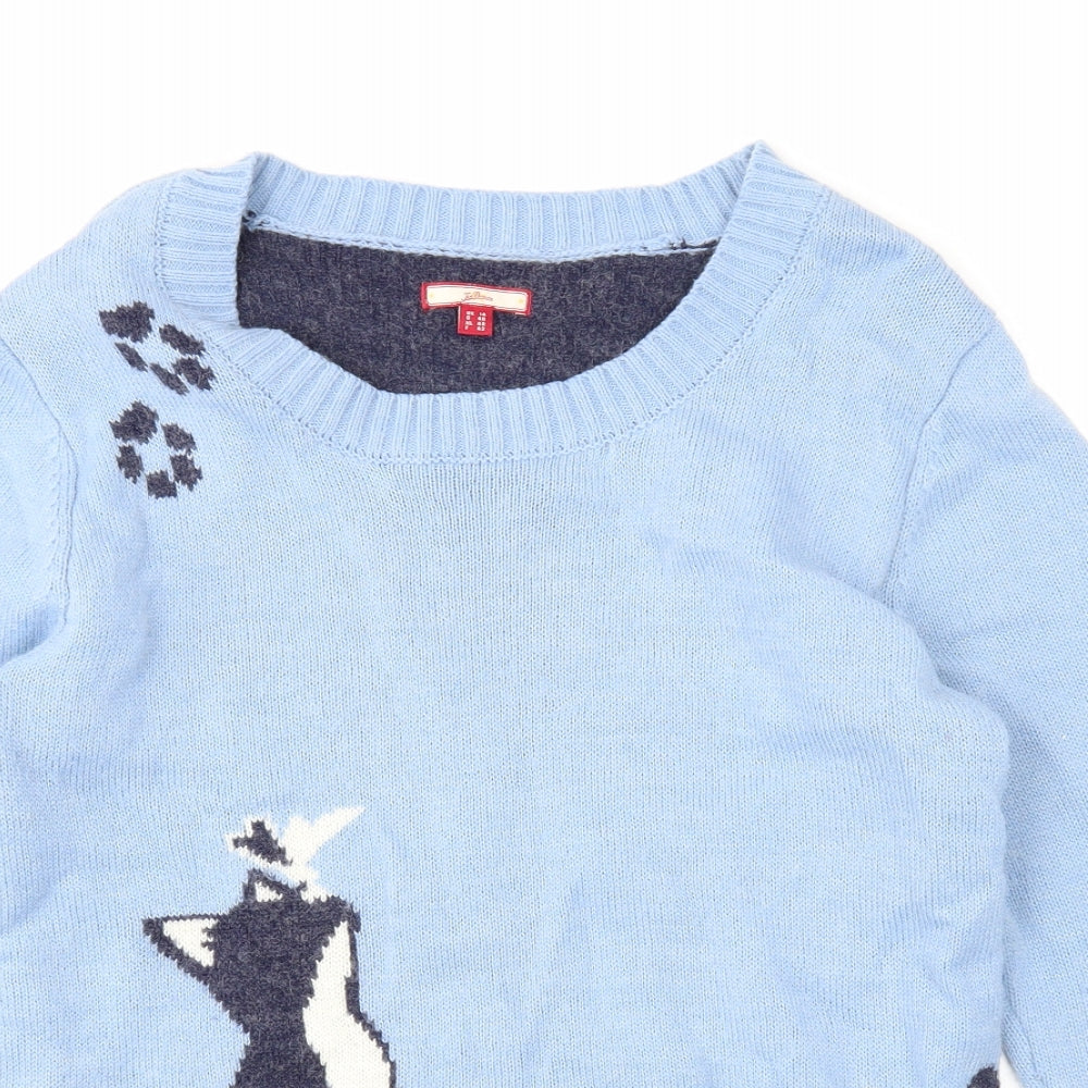 Joe Browns Womens Blue Scoop Neck Acrylic Pullover Jumper Size 14 - Cat