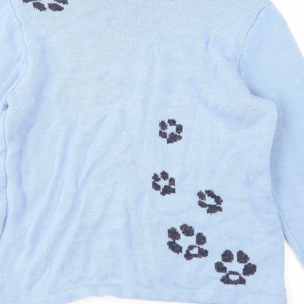 Joe Browns Womens Blue Scoop Neck Acrylic Pullover Jumper Size 14 - Cat