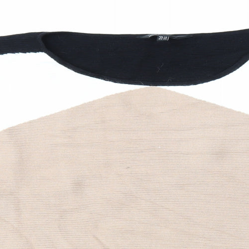 Friends Like These Womens Black Scoop Neck Viscose Pullover Jumper Size 18 - Colourblock Batwing
