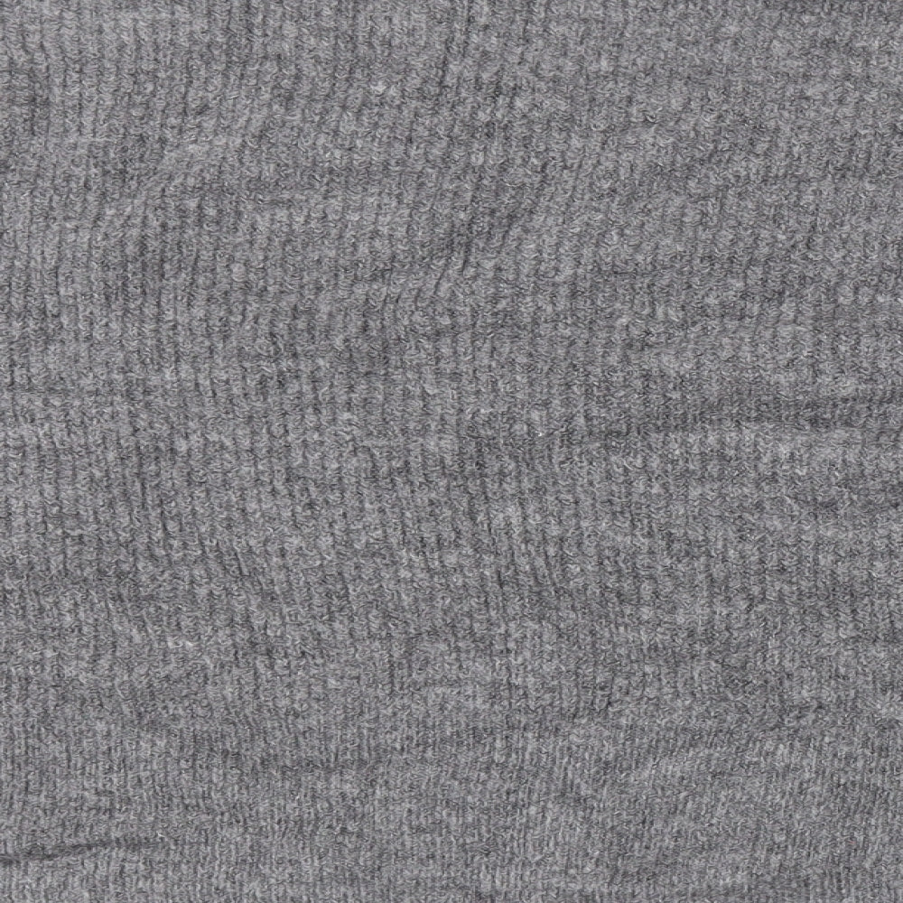 Marks and Spencer Womens Grey Mock Neck Acrylic Pullover Jumper Size L