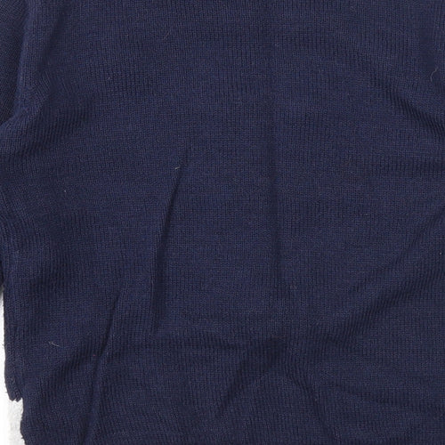Primark Boys Blue Round Neck Acrylic Pullover Jumper Size 7-8 Years Pullover - Reindeer