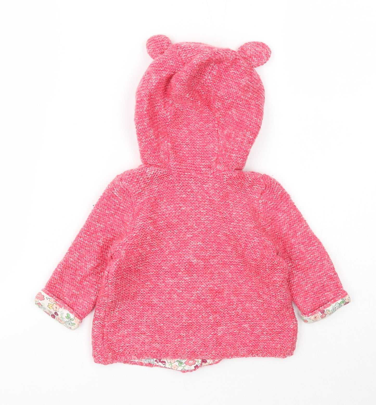 TU Girls Pink Cotton Cardigan Jumper Size 0-3 Months Button