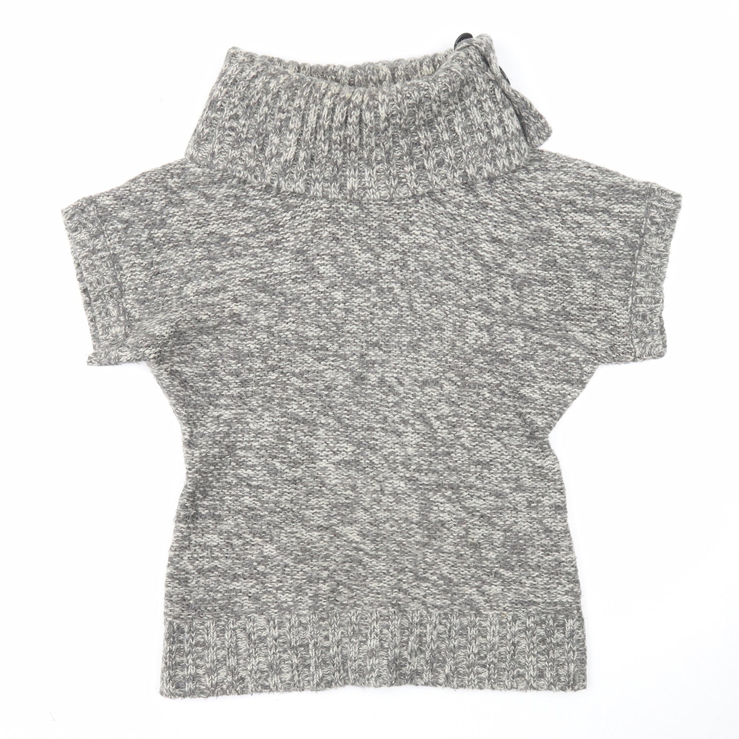 Like love Womens Grey Roll Neck Acrylic Pullover Jumper Size M