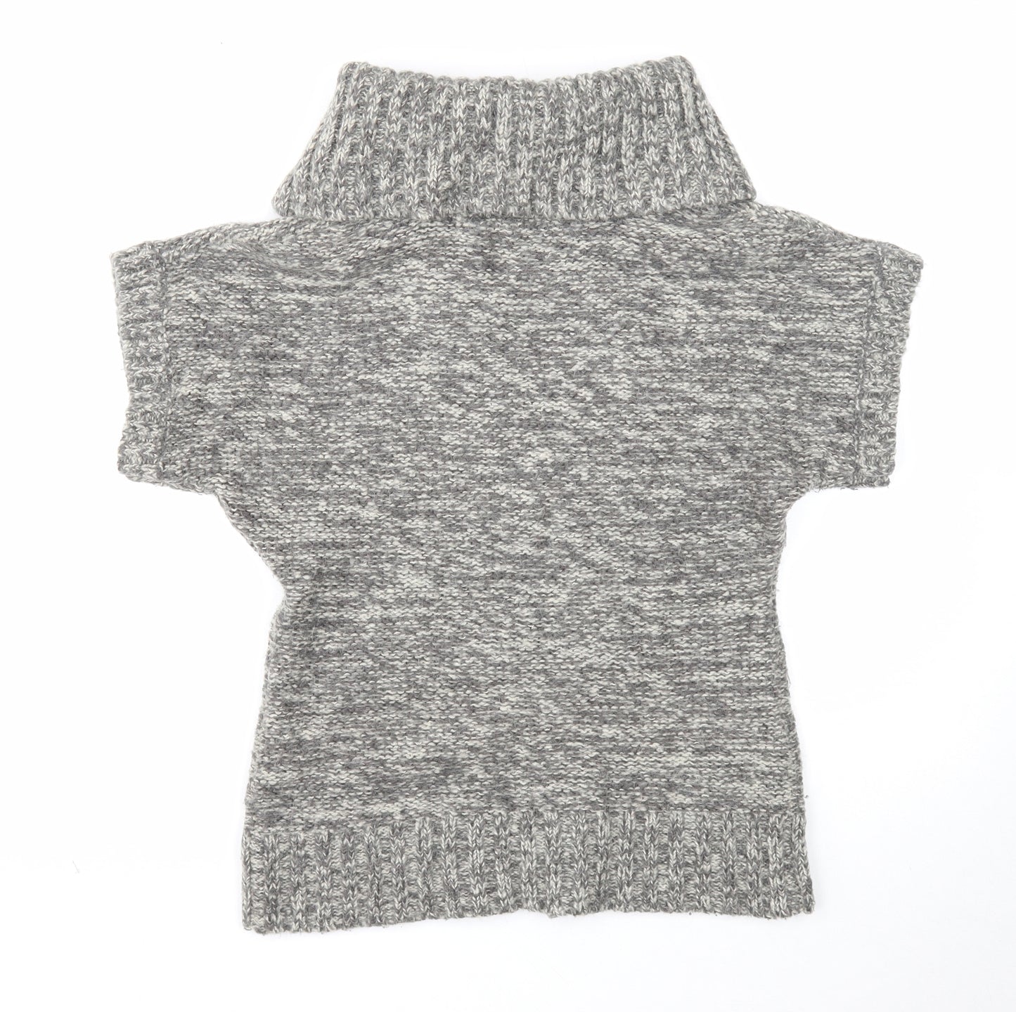 Like love Womens Grey Roll Neck Acrylic Pullover Jumper Size M