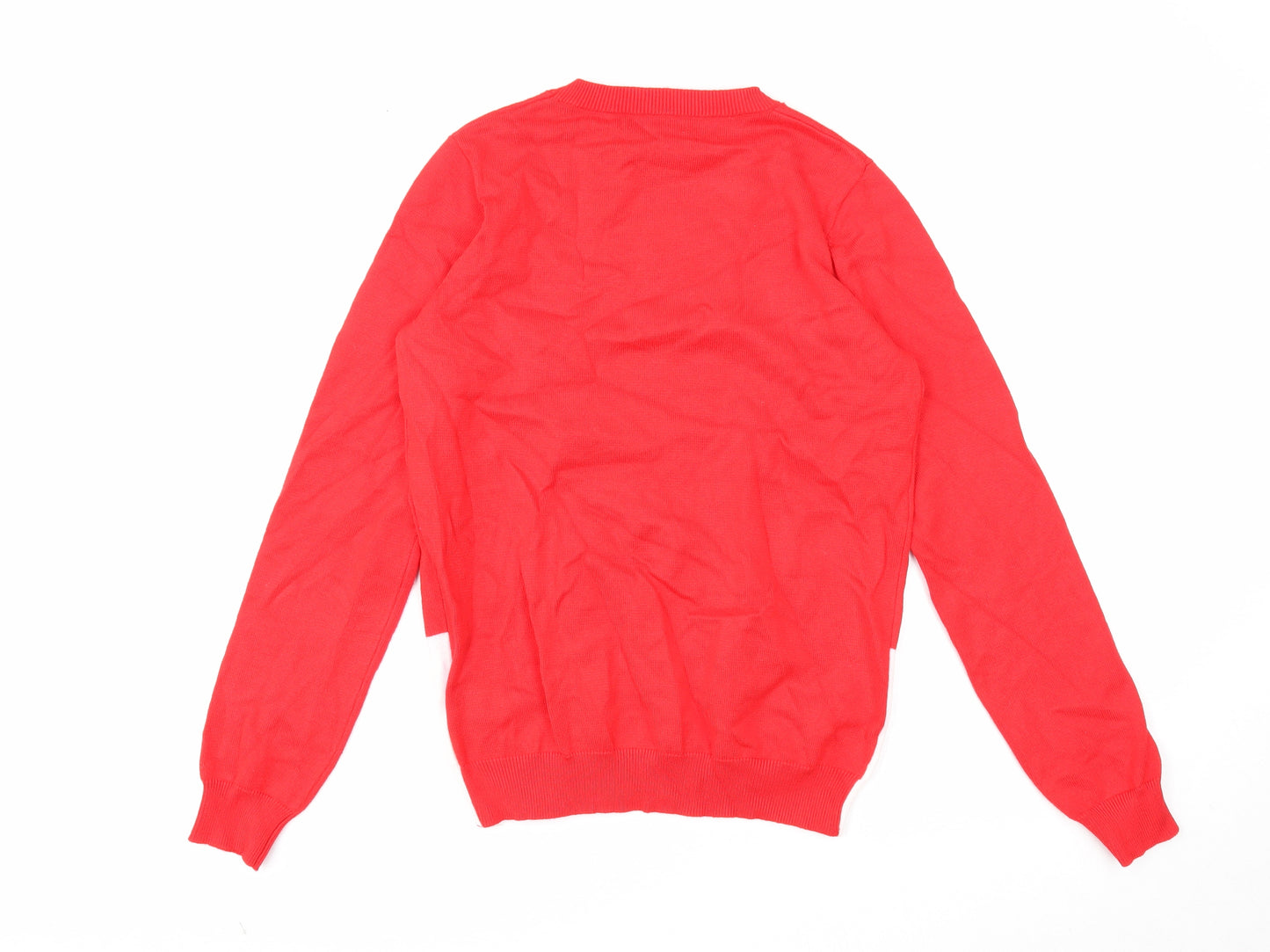 Society Eight Womens Red Scoop Neck Viscose Pullover Jumper Size S - Christmas Elf