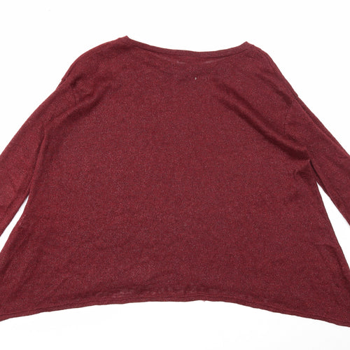 River Island Womens Purple Round Neck Polyester Pullover Jumper Size 8
