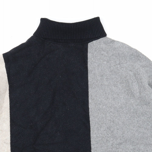 Kaleidascope Womens Multicoloured Roll Neck Viscose Pullover Jumper Size 14 - Colourblock