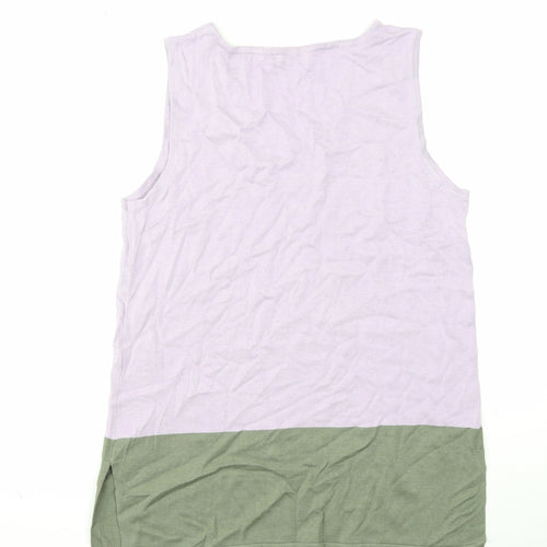 Cotton Traders Womens Multicoloured Viscose Basic Tank Size 14 V-Neck