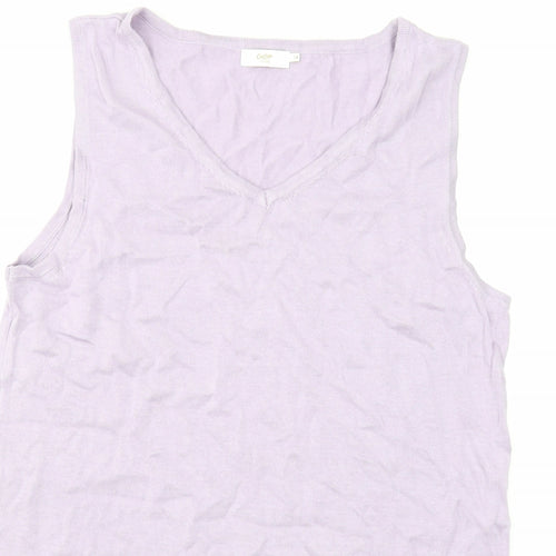 Cotton Traders Womens Multicoloured Viscose Basic Tank Size 14 V-Neck
