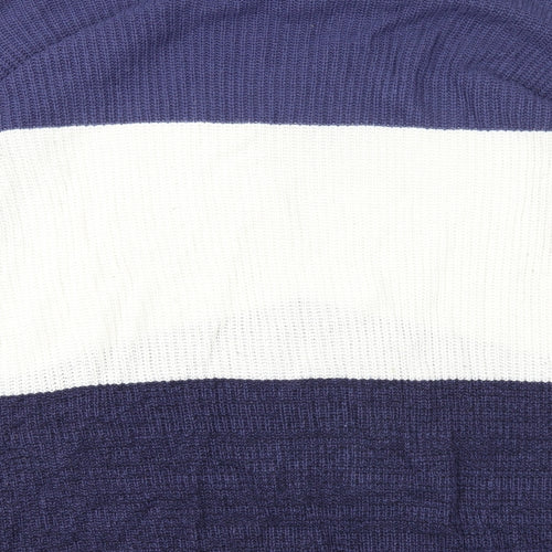 Love Yours Womens Blue Round Neck Acrylic Pullover Jumper Size 20