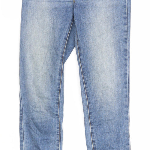 Denim & Co. Womens Blue Cotton Skinny Jeans Size 6 Regular Zip