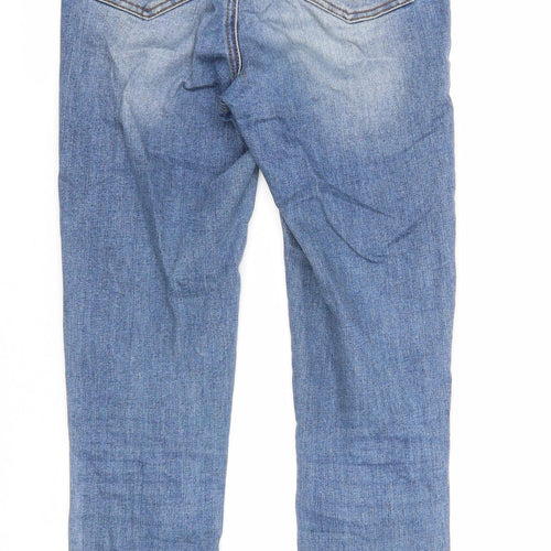 Denim & Co. Womens Blue Cotton Skinny Jeans Size 6 Regular Zip