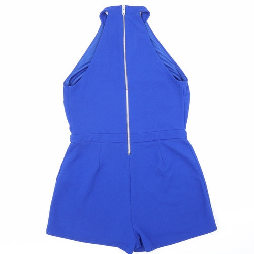 New Look Womens Blue Polyester Playsuit One-Piece Size 10 Zip