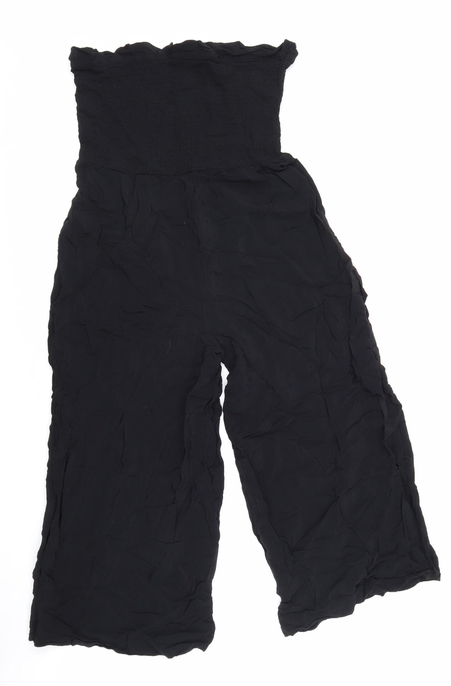 NEXT Womens Black Viscose Jumpsuit One-Piece Size 10 L21 in Pullover