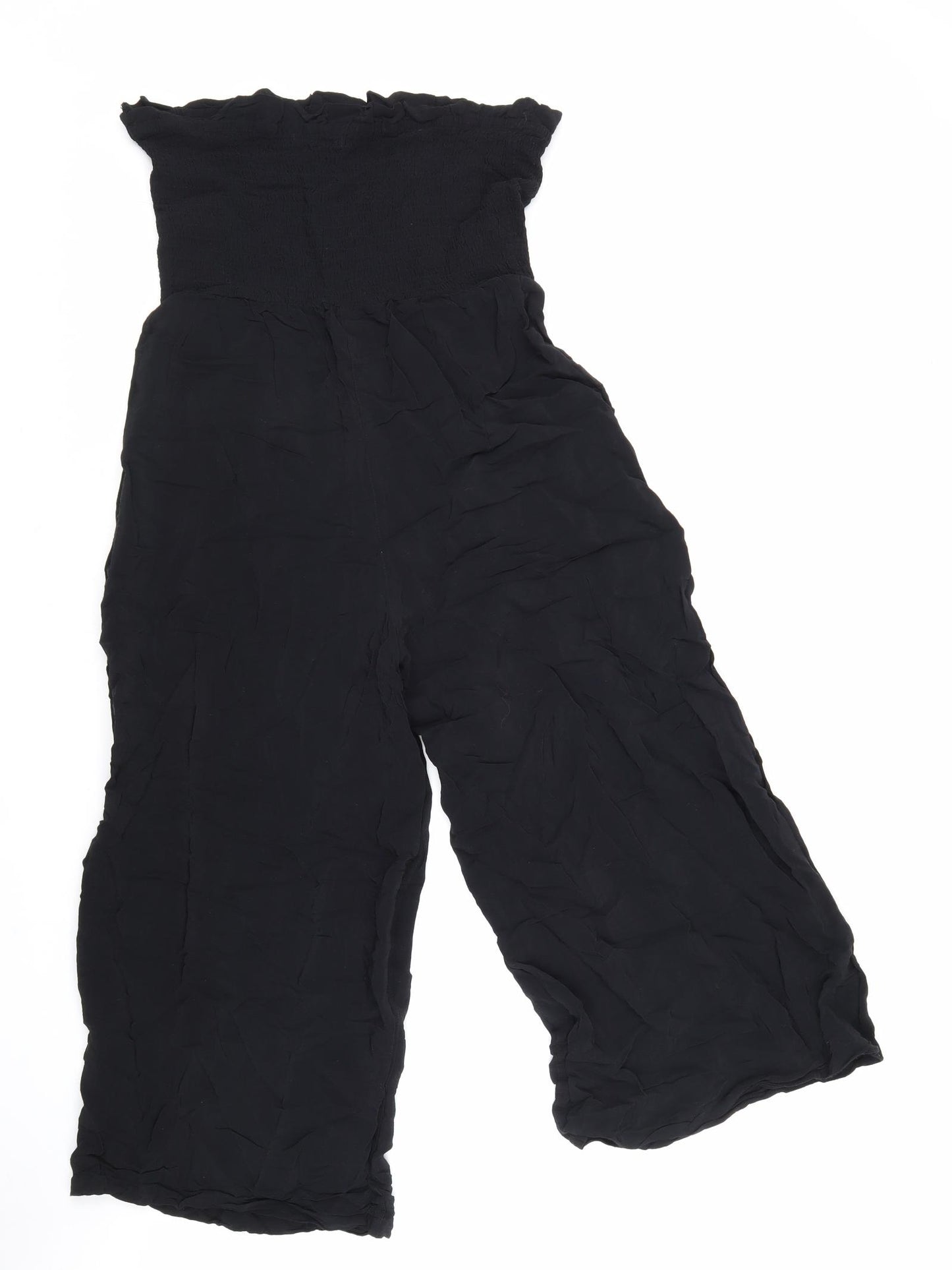 NEXT Womens Black Viscose Jumpsuit One-Piece Size 10 L21 in Pullover