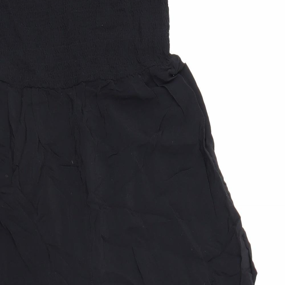 NEXT Womens Black Viscose Jumpsuit One-Piece Size 10 L21 in Pullover