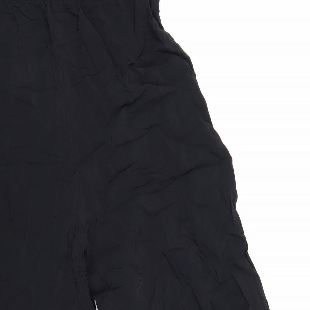 NEXT Womens Black Viscose Jumpsuit One-Piece Size 10 L21 in Pullover