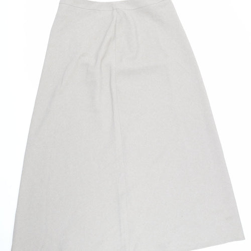 Topics Womens Beige Polyester Swing Skirt Size 10 Zip