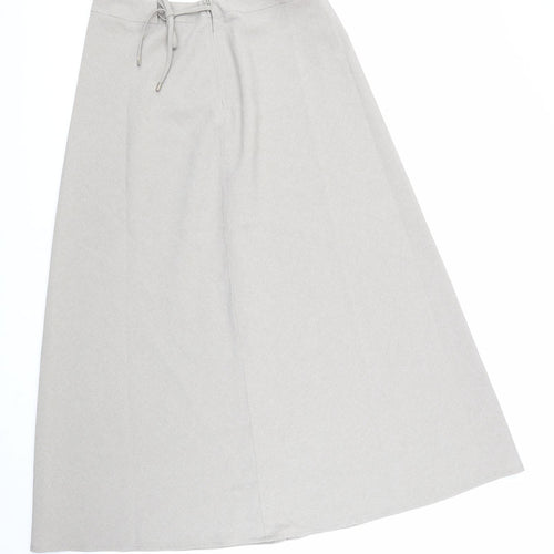 Topics Womens Beige Polyester Swing Skirt Size 10 Zip
