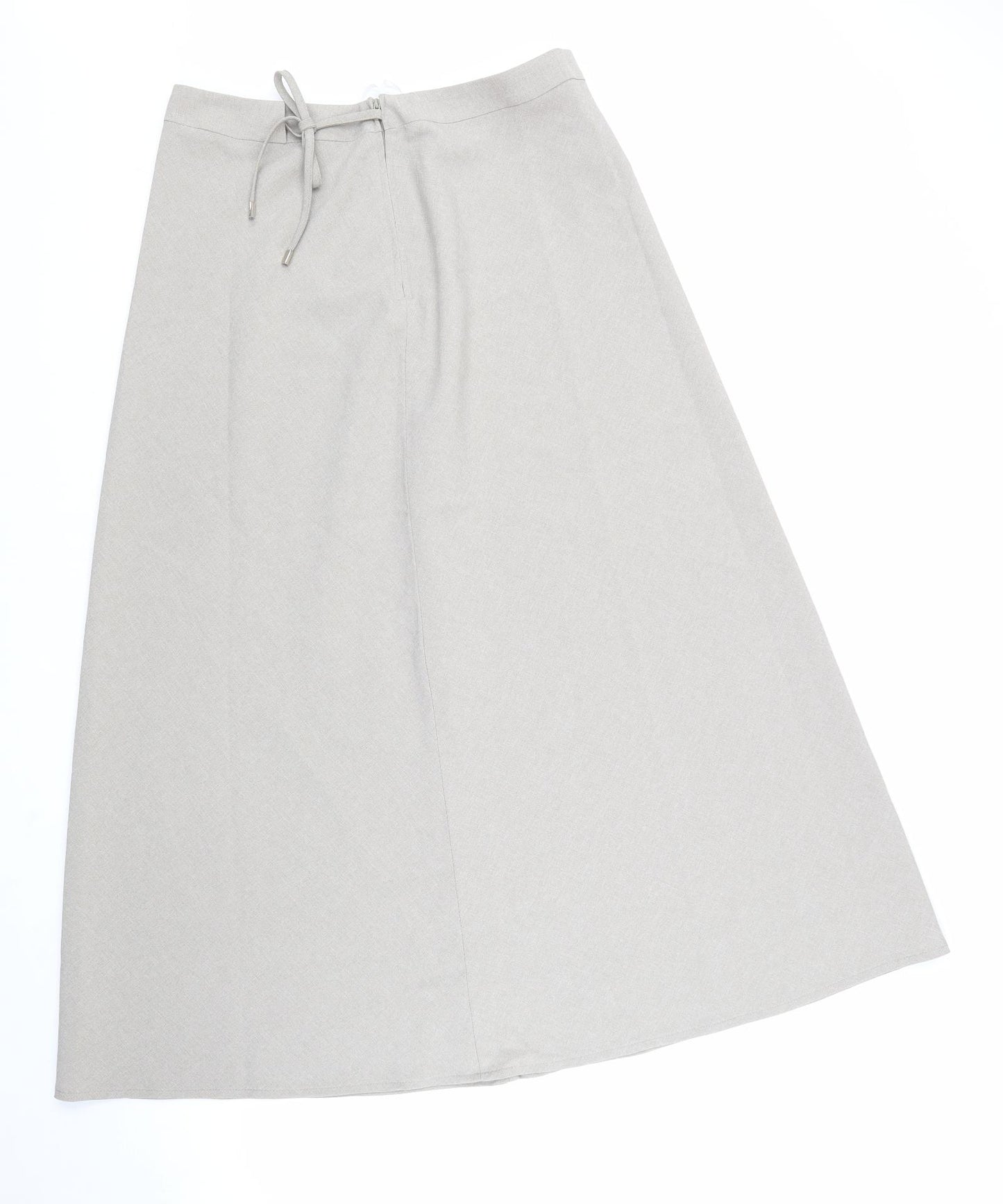 Topics Womens Beige Polyester Swing Skirt Size 10 Zip