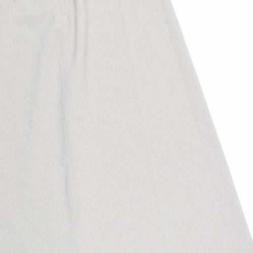 Topics Womens Beige Polyester Swing Skirt Size 10 Zip