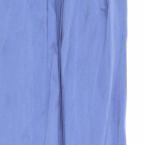ASOS Womens Blue Polyester Maxi Size 14 V-Neck Drawstring