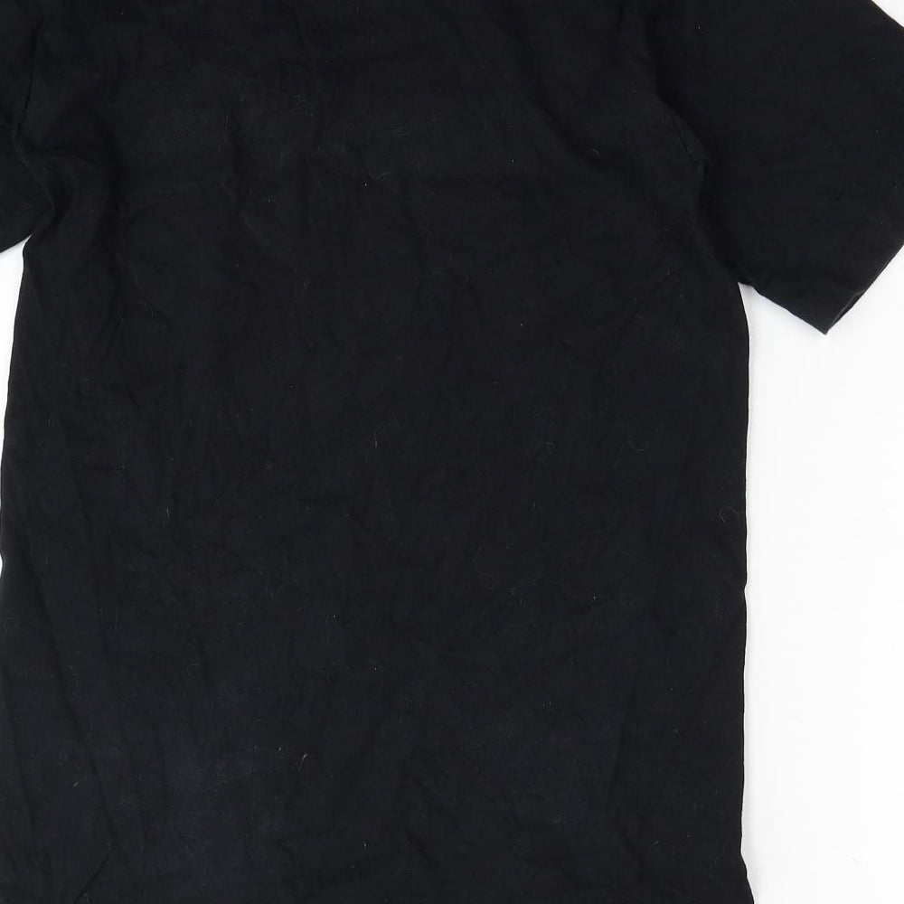 Element Mens Black Cotton T-Shirt Size S Round Neck