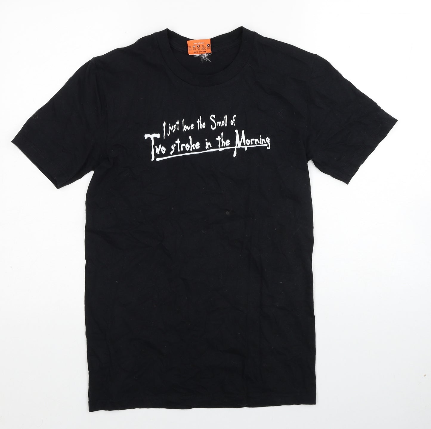 Dead Shot In The Head Mens Black Cotton T-Shirt Size S Round Neck - Two Stroke Engine Slogan