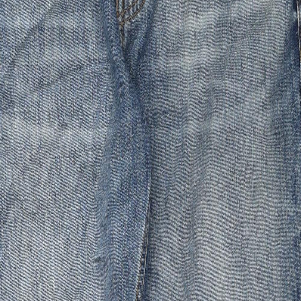 MANTARAY PRODUCTS Mens Blue Cotton Straight Jeans Size 34 in Regular Zip