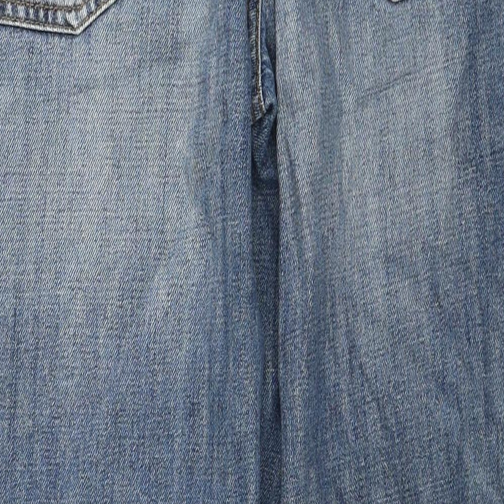 MANTARAY PRODUCTS Mens Blue Cotton Straight Jeans Size 34 in Regular Zip