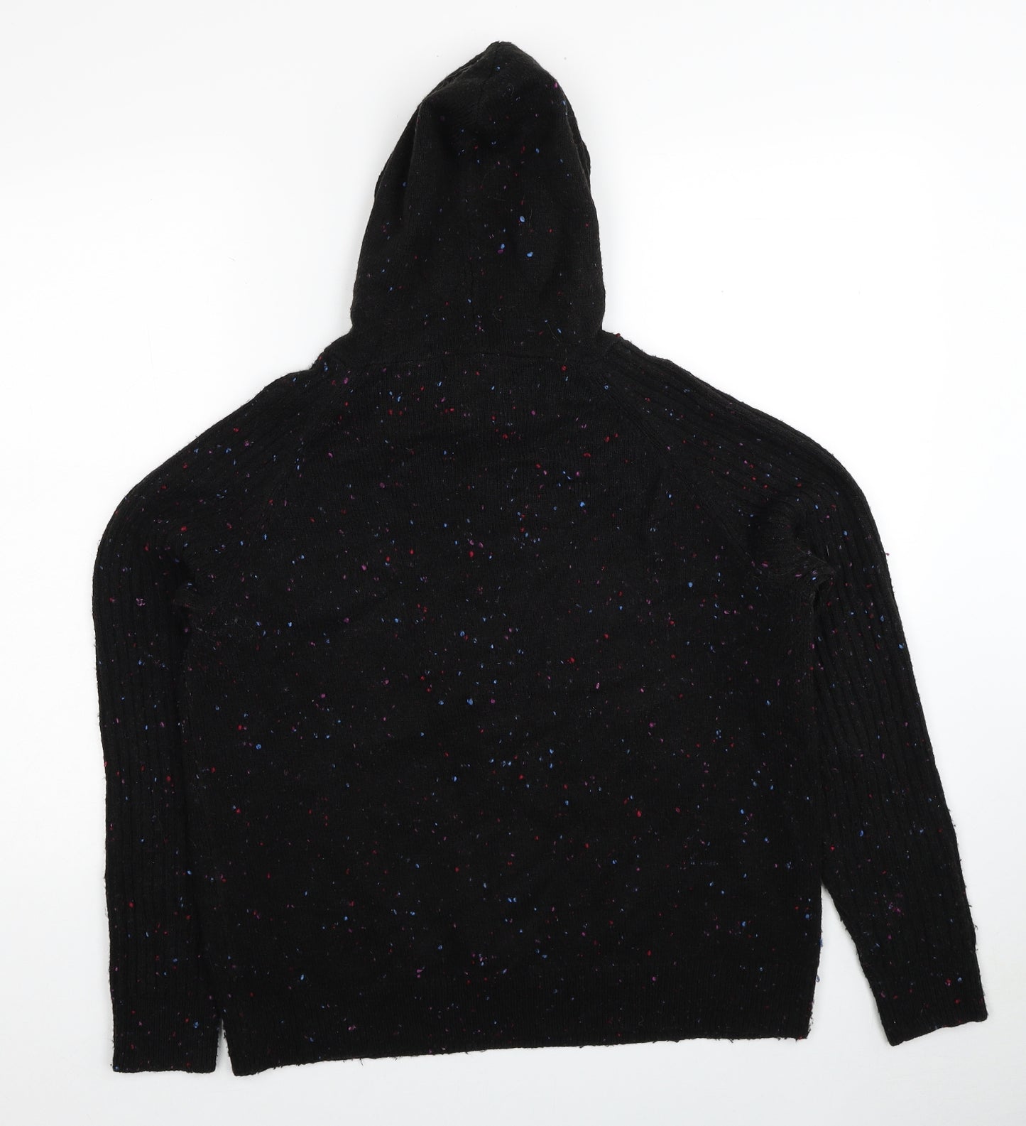 Marks and Spencer Womens Black Acrylic Pullover Hoodie Size M Pullover