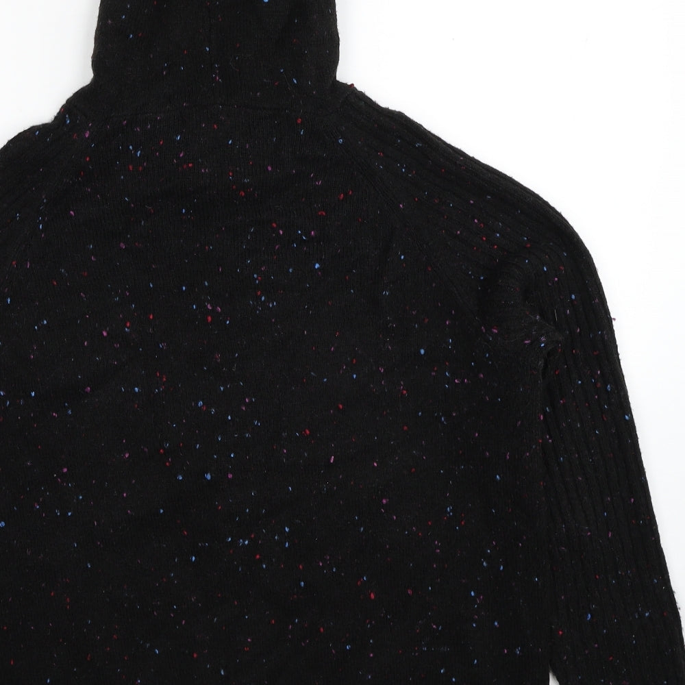 Marks and Spencer Womens Black Acrylic Pullover Hoodie Size M Pullover