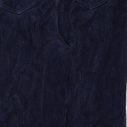Marks and Spencer Womens Blue Cotton Trousers Size 16 Regular Zip
