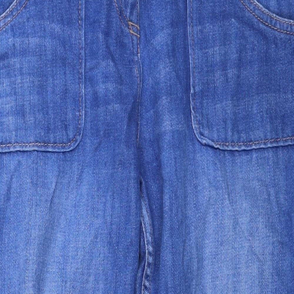 NEXT Womens Blue Cotton Straight Jeans Size 12 Regular Zip