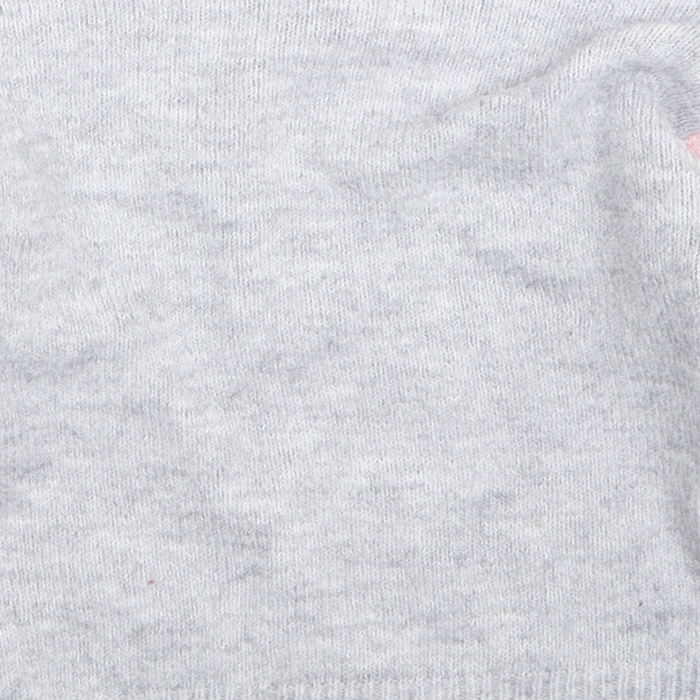 F&F Girls Multicoloured Round Neck Acrylic Pullover Jumper Size 4-5 Years Pullover - Rainbow