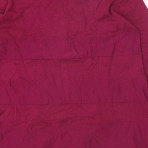 Cha Cha Womens Pink V-Neck Cotton Pullover Jumper Size L - Snap Closure