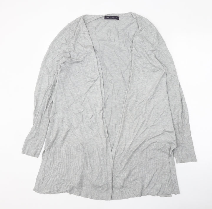 Marks and Spencer Womens Grey V-Neck Viscose Cardigan Jumper Size M