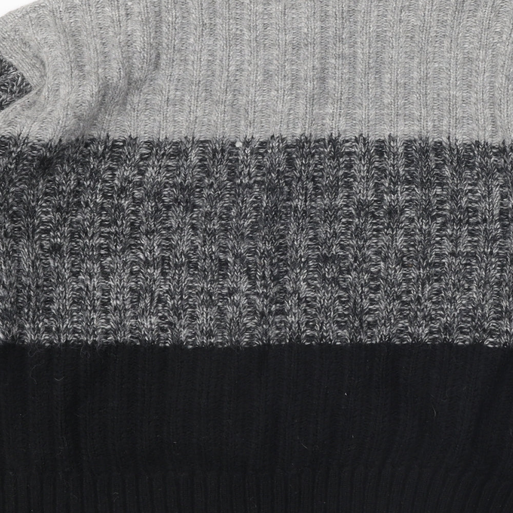 Marks and Spencer Mens Grey Round Neck Acrylic Pullover Jumper Size XL Long Sleeve