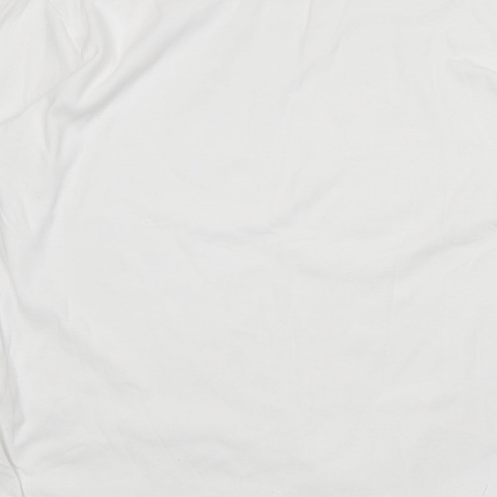 Capsule Womens White 100% Cotton Basic T-Shirt Size 16 Round Neck