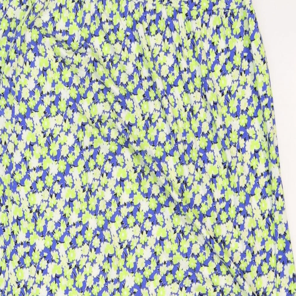 Papaya Womens Multicoloured Floral Viscose A-Line Size 14 V-Neck Pullover