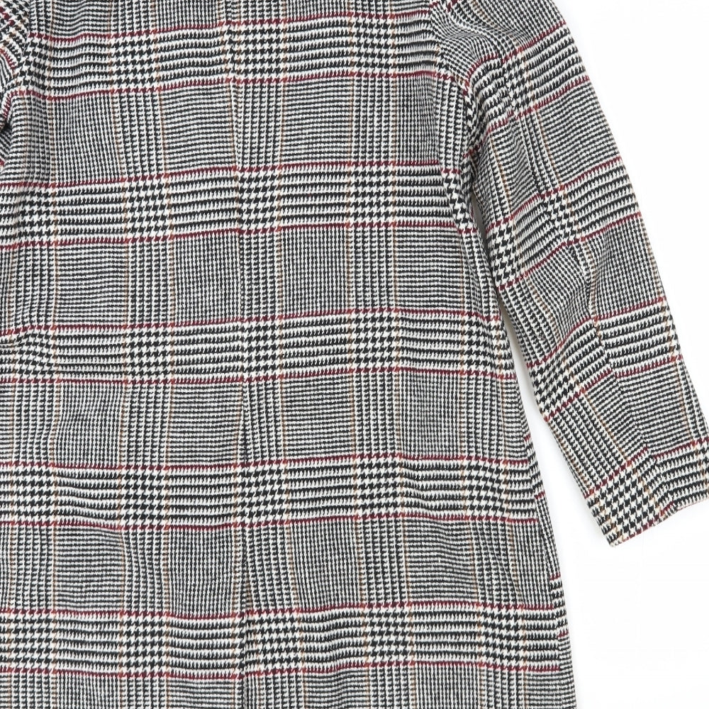 Debenhams Womens Multicoloured Geometric Pea Coat Coat Size 16 Button