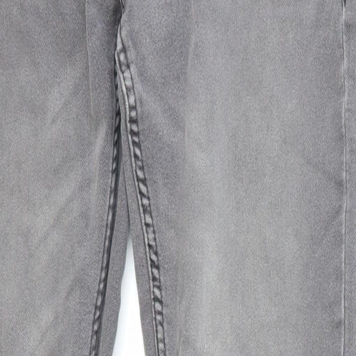 Avenue Womens Grey Polyester Trousers Size 8 Regular Button