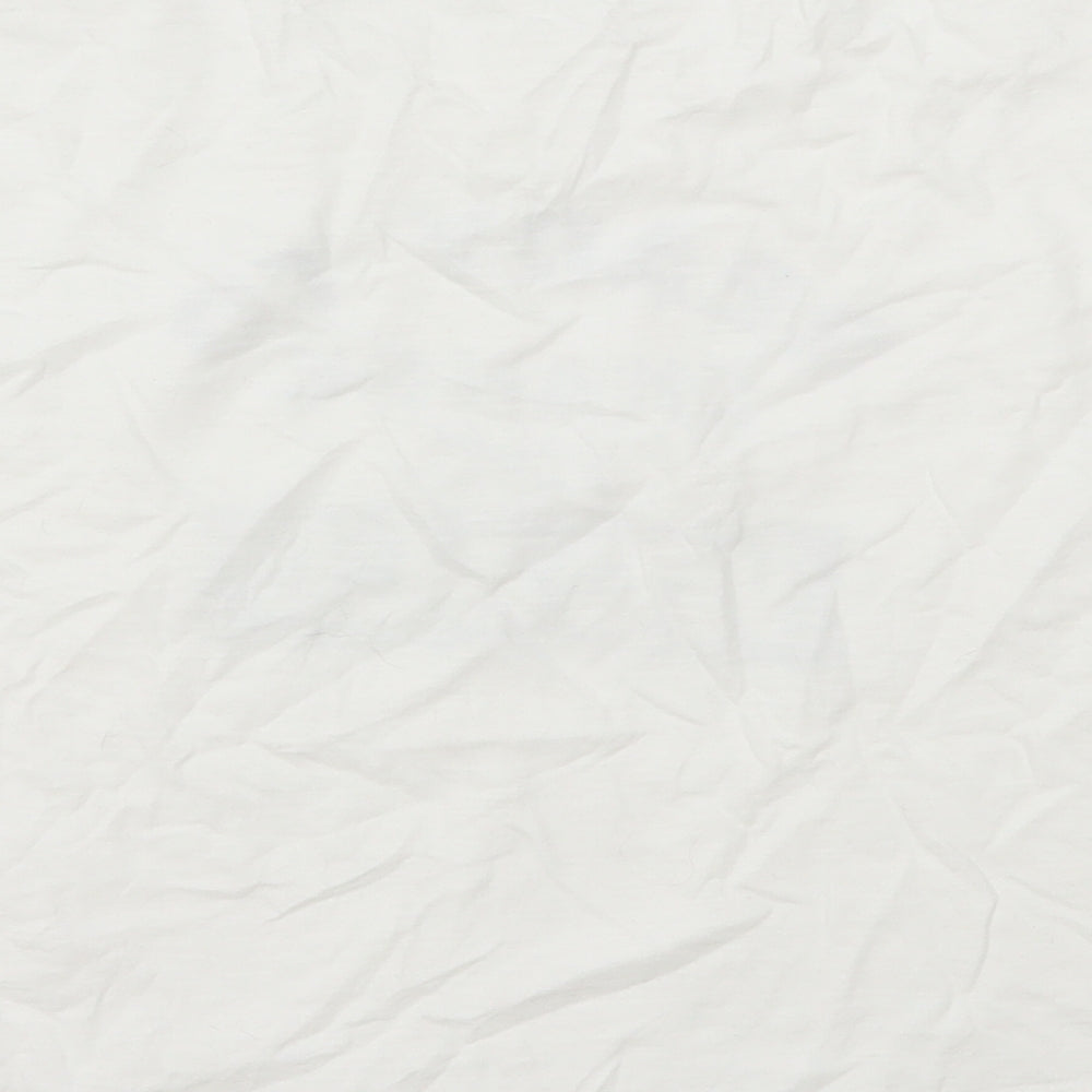 M&Co Boys White Cotton Basic T-Shirt Size 11-12 Years Round Neck Pullover - Ready to Change the World