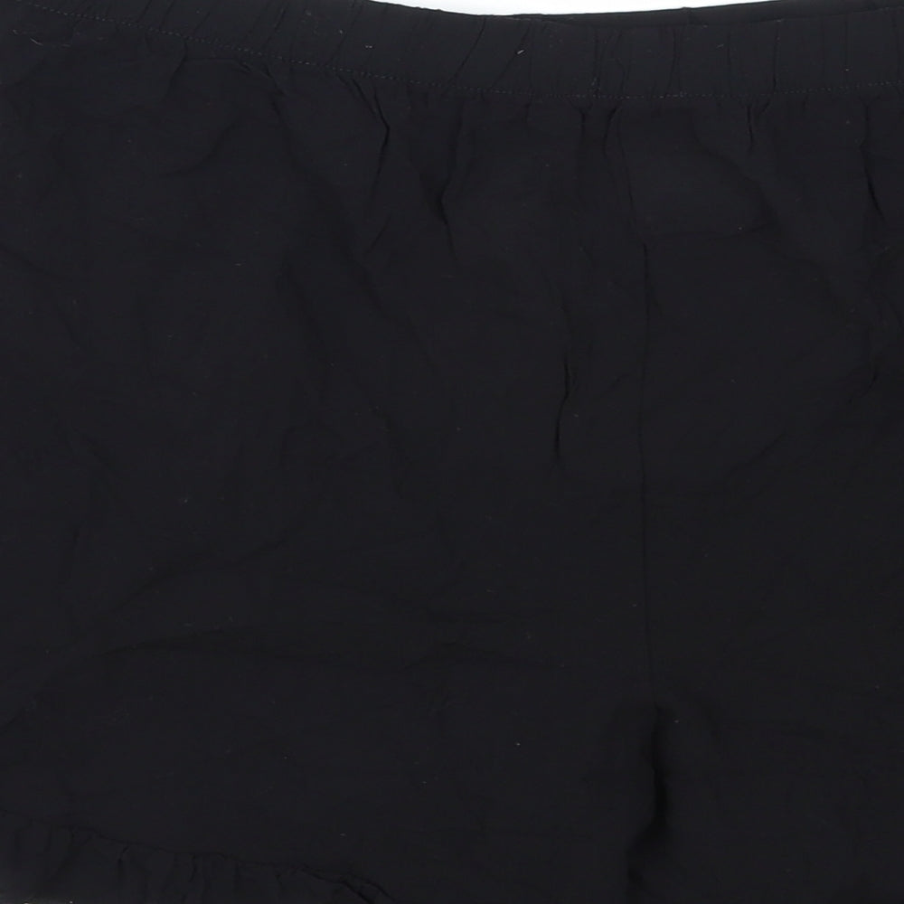 Tezenis Womens Black Viscose Wrap Shorts Size M Regular Drawstring