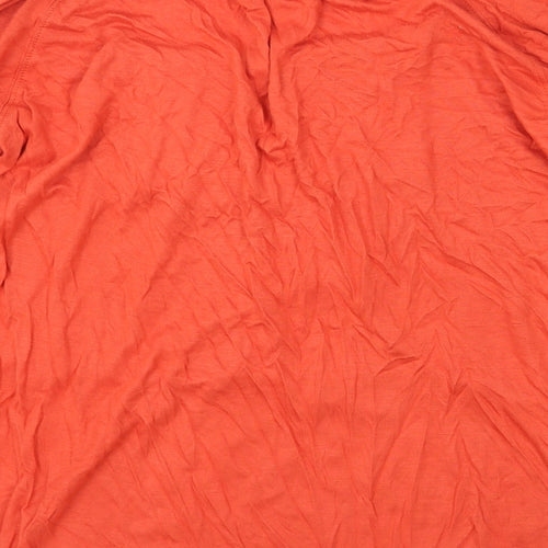 Joanna Hope Womens Red Viscose Basic T-Shirt Size 12 Boat Neck