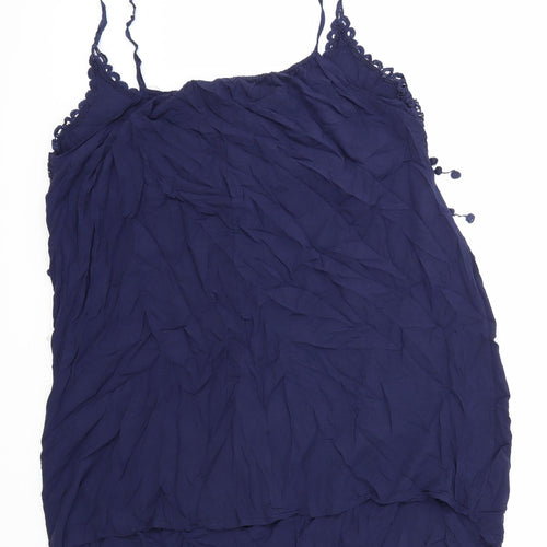 Preworn Womens Blue Cotton Basic Tank One Size Round Neck - Size 5XL