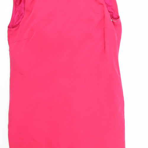 Zara Womens Pink Acetate Shift Size S Boat Neck Pullover