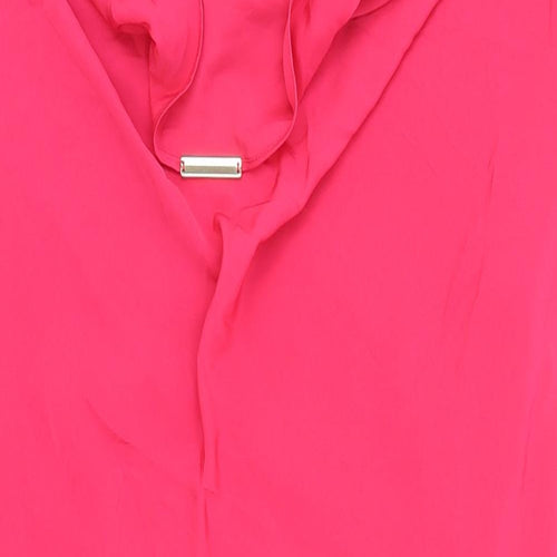Zara Womens Pink Acetate Shift Size S Boat Neck Pullover